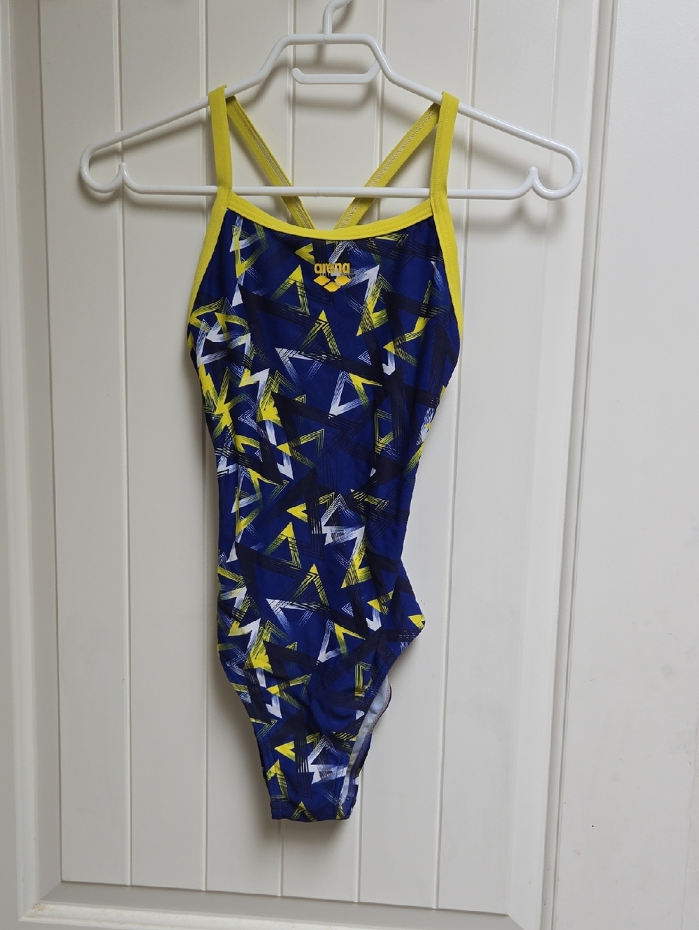 Arena Children Girls' Royal Blue One-Piece Swimsuit with Yellow Trim US 28